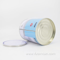 4L empty round paint tin can